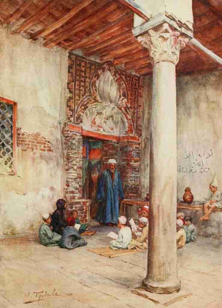 Tyndale Walter 1855 1943 Below the Cataracts 1907 An Arab school A4 Photo Print