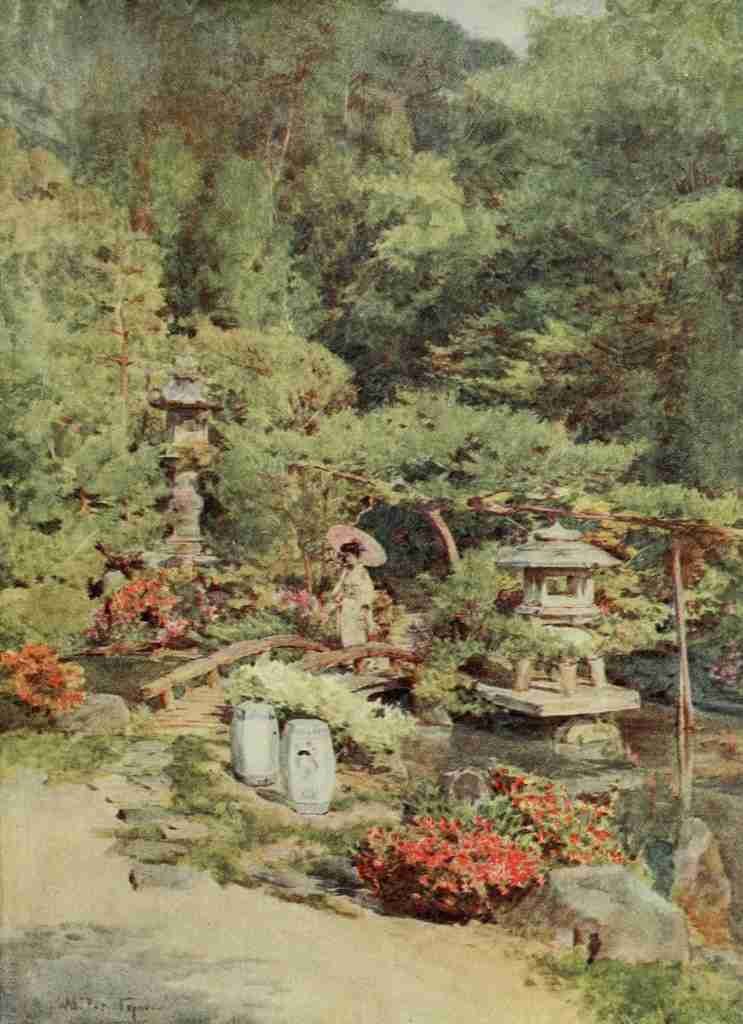 Tyndale Walter 1855 1943 Classical garden design Kyoto Japanese Gardens 1912 A4 Photo Print