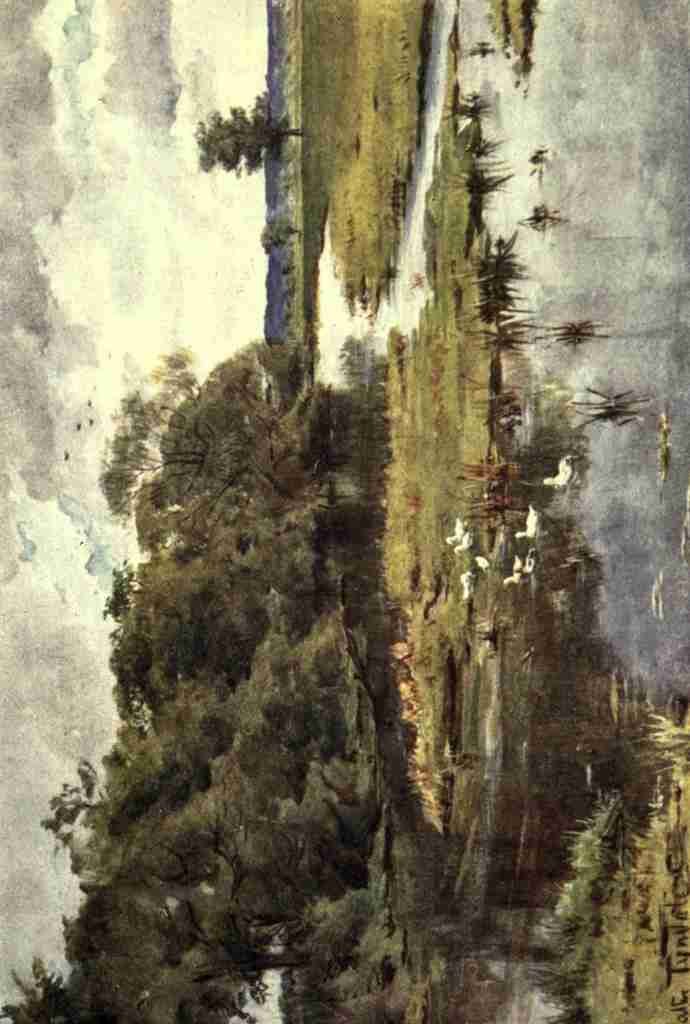 Tyndale Walter 1855 1943 Hardy Country Water colours 1900 The Frome from Bockhampton Bridge A4 Photo Print