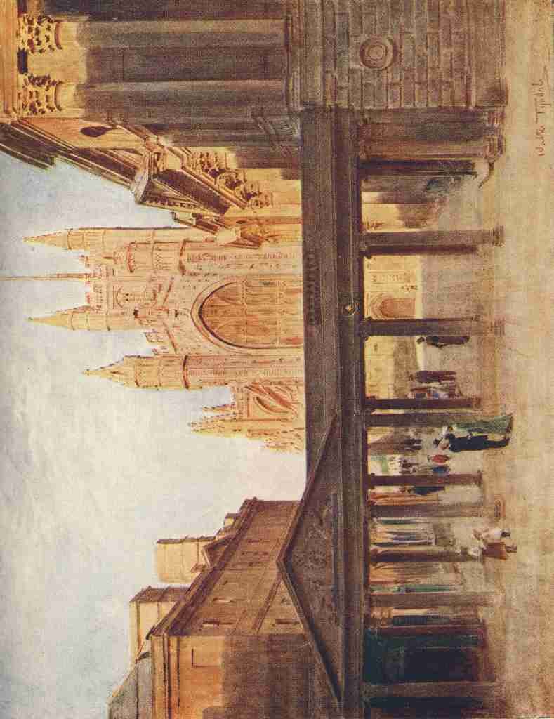 Tyndale Walter 1855 1943 Somerset 1927 Bath The Abbey & Pump room A4 Photo Print