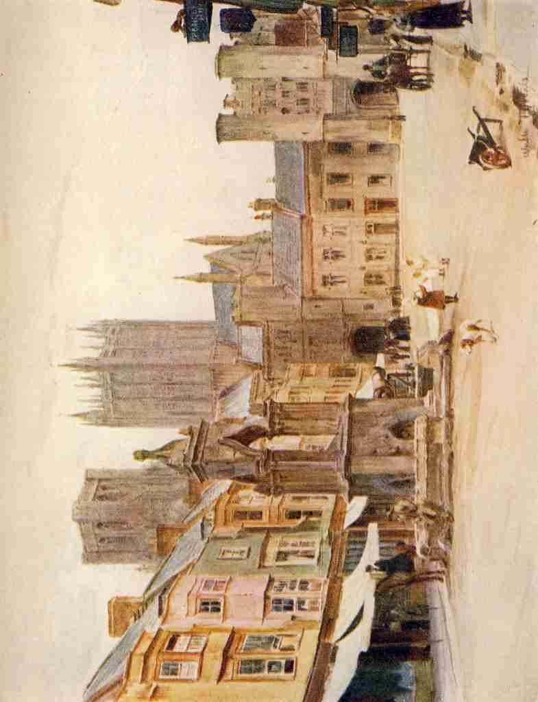 Tyndale Walter 1855 1943 Somerset 1927 Wells The Market Place A4 Photo Print