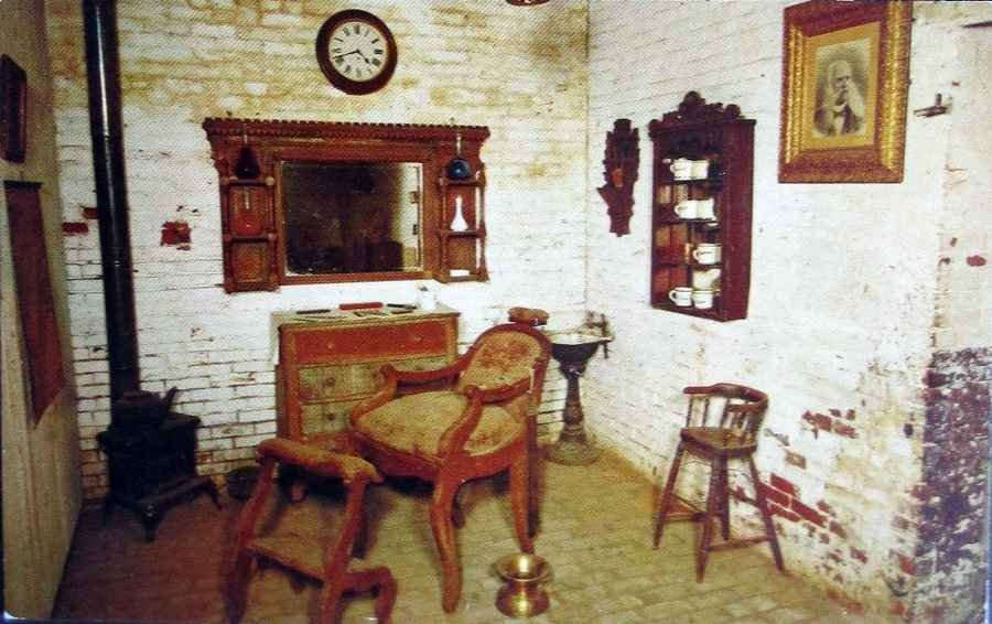Typical Barber Shop & Card Room From The Late 1820s barber advert A4 Photo Print