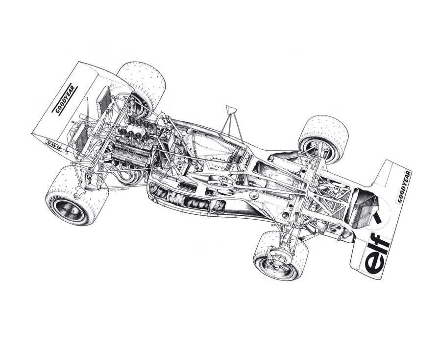 Tyrrell 001 scaled cutaway A4 Photo Print