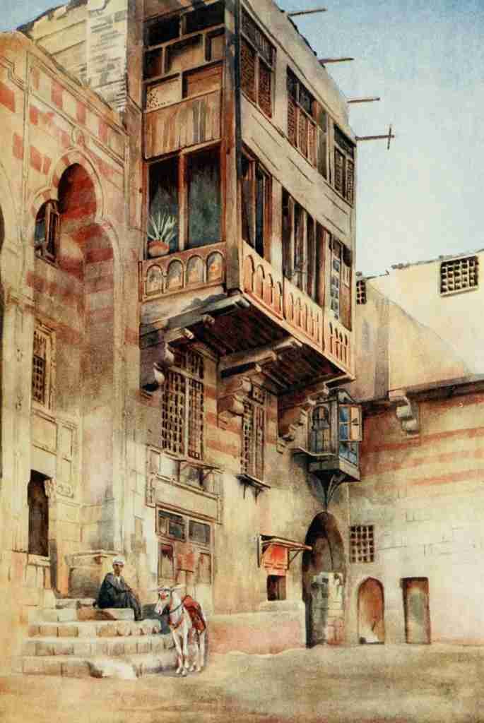 Tyrwhitt Walter 1859 1932 Cairo Jerusalem and Damascus 1912 An old palace Cairo A4 Photo Print
