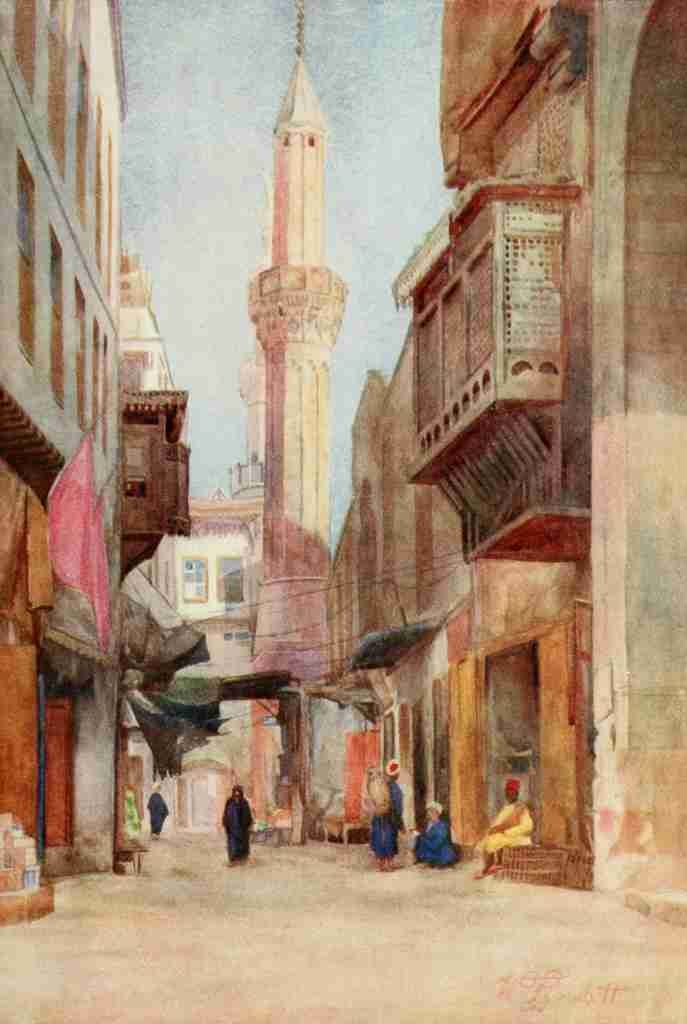 Tyrwhitt Walter 1859 1932 Cairo Jerusalem and Damascus 1912 Sharia El Azhar Cairo A4 Photo Print