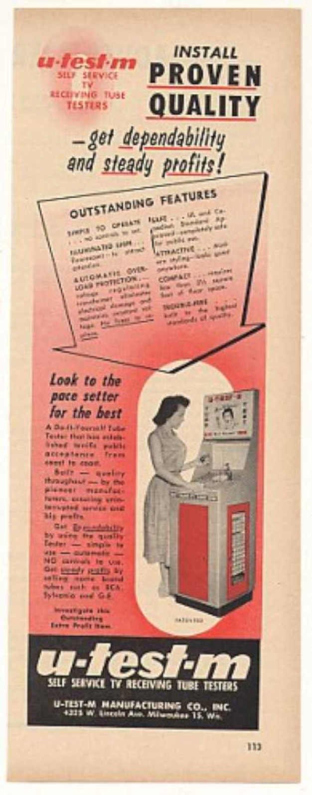 U Test M Vintage Retro Advert Ads A4 Photo Print