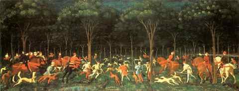 UCCELLO Paolo The Hunt In The Forest A4 Photo Print
