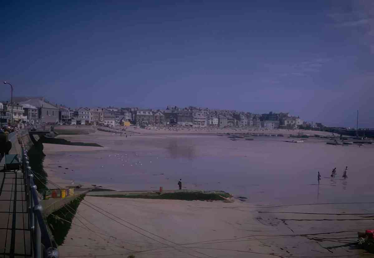 UK beach porthcurno 1978 A4 Photo Print