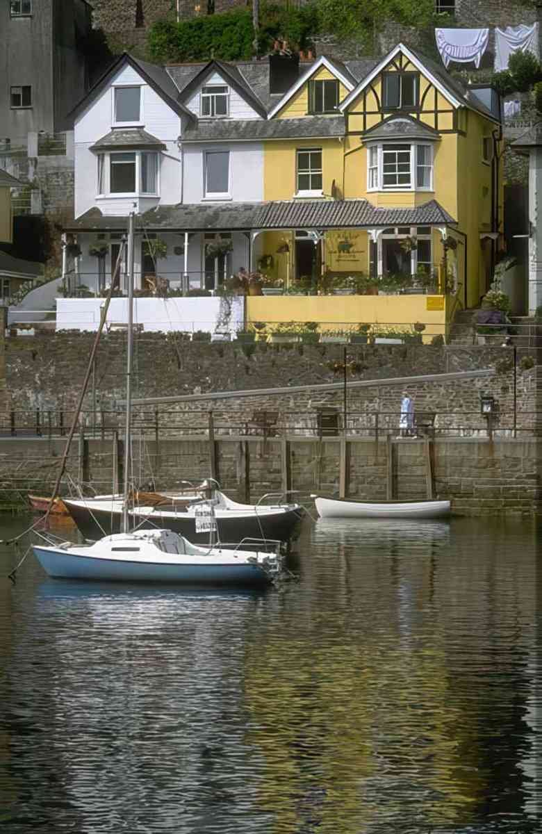 UK harbor boats quay A4 Photo Print