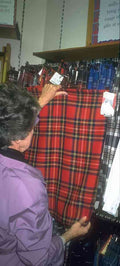 UK tartan fabric display A4 Photo Print