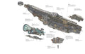 UNSC Infinity from Halo 4 cutaway A4 Photo Print