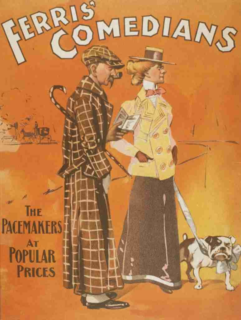 US Printing Co Ferris Comedians c1900 A4 Photo Print