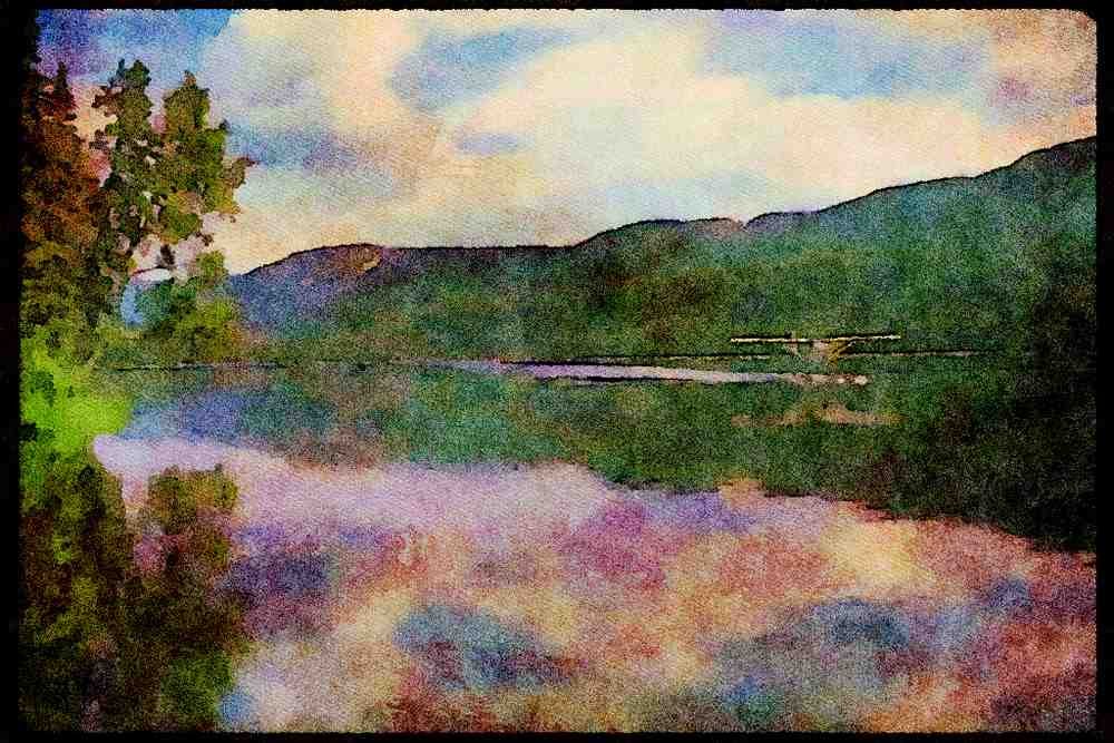 USA Landscapes 176000 Float Plane On Alaskan Lake A4 Limited Edition Watercolour Print