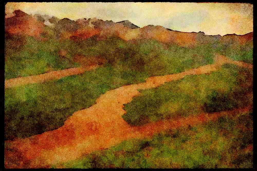 USA Landscapes 176004 Polychrome Basin, Alaska A4 Limited Edition Watercolour Print