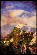 USA Landscapes 176010 Moose's Jaw, Denali, Alaska A4 Limited Edition Watercolour Print