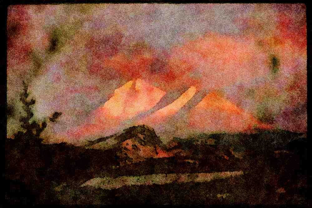 USA Landscapes 176012 Winter In The Alaska Range A4 Limited Edition Watercolour Print