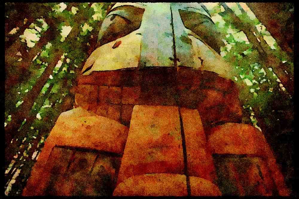 USA Landscapes 176015 Totem Pole, Sitka, Alaska A4 Limited Edition Watercolour Print