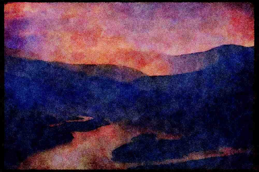 USA Landscapes 176016 Storm On The Yukon River A4 Limited Edition Watercolour Print