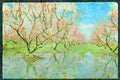 USA Landscapes 176025 Pine Barrens In Spring, New Jersey A4 Limited Edition Watercolour Print