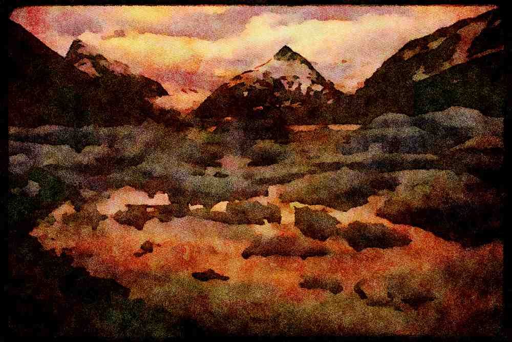 USA Landscapes 176050 Portage Glacier, Alaska A4 Limited Edition Watercolour Print