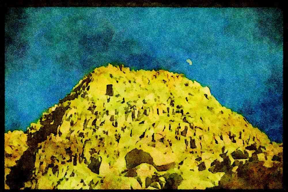 USA Landscapes 176059 Palisade Basin, Sierra Nevada Mountains, California A4 Limited Edition Watercolour Print
