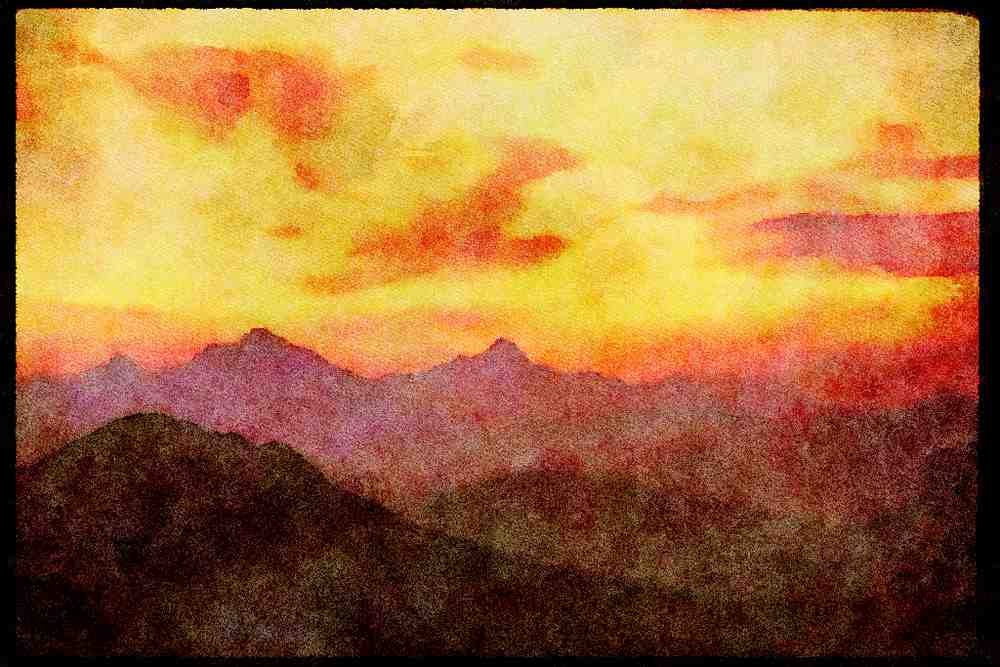 USA Landscapes 176084 North Cascade From Hart's Pass, Washington A4 Limited Edition Watercolour Print