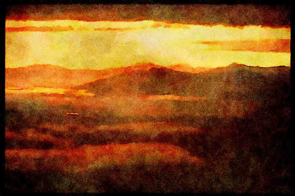 USA Landscapes 176085 Aerial, Brooks Range, Alaska A4 Limited Edition Watercolour Print