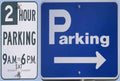 USAs 363073 Parking arrow 2 Hour Parking 9 Am To 6 Pm A4 Photo Print