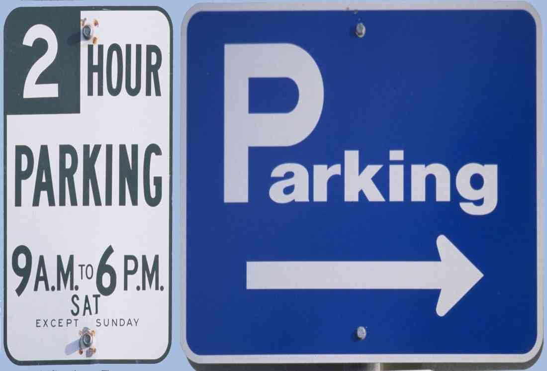 USAs 363073 Parking arrow 2 Hour Parking 9 Am To 6 Pm A4 Photo Print