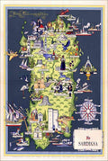 USE 2020 poster italian map sardegna sardinia travel 1939 A4 Photo Print