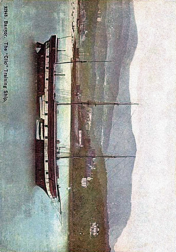 USE Caernarfonshire Bangor Clio Training Ship 1900s vintage old A4 Photo Print
