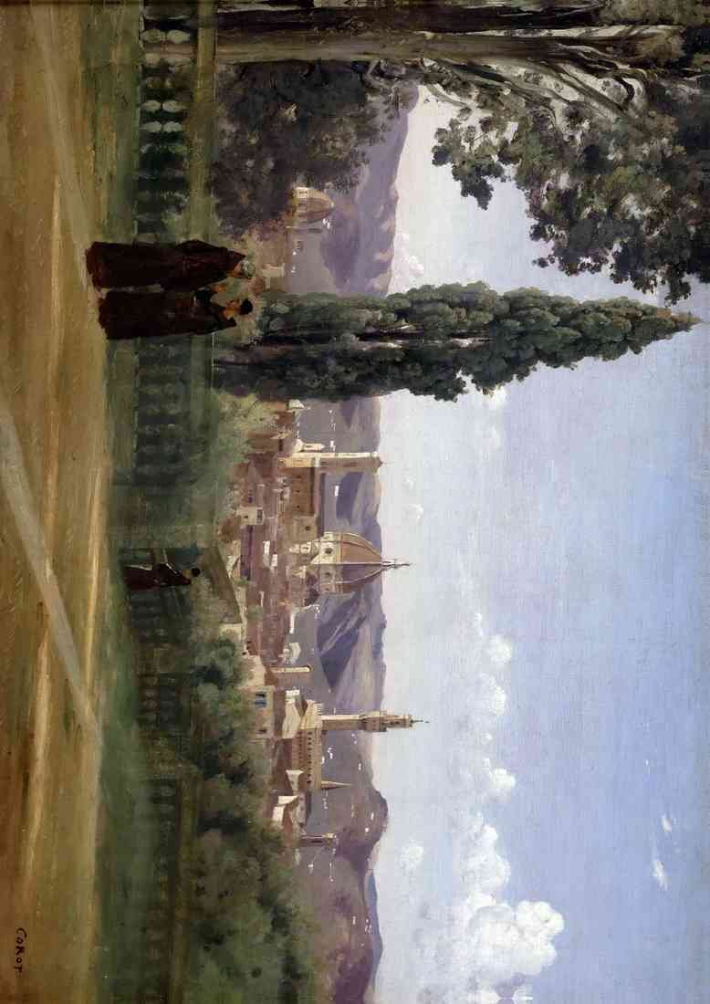 USE Jean Baptiste Camille Corot Florence The Boboli Gardens A4 Photo Print