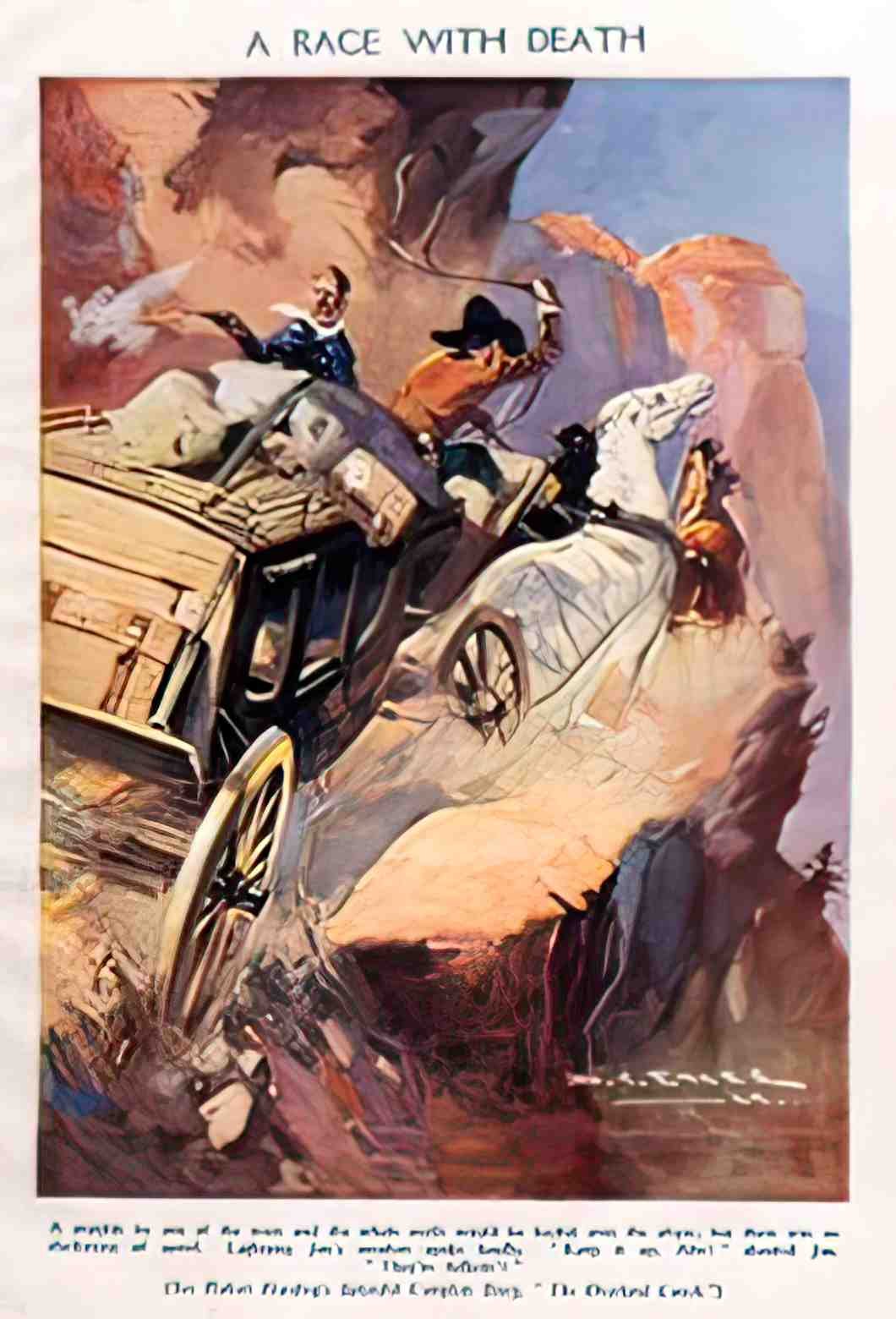 USWW1007L, A Race With Deat Advert A4 Photo Print