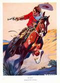 USWW1013L, Wild West, At Ba Advert A4 Photo Print