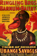 Ubangi Savage Circus 1930s Vintage Retro Advert Poster