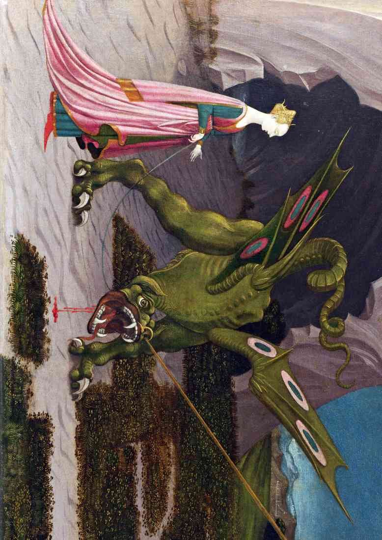Uccello Paolo St George And The Dragon crop A4 Photo Print