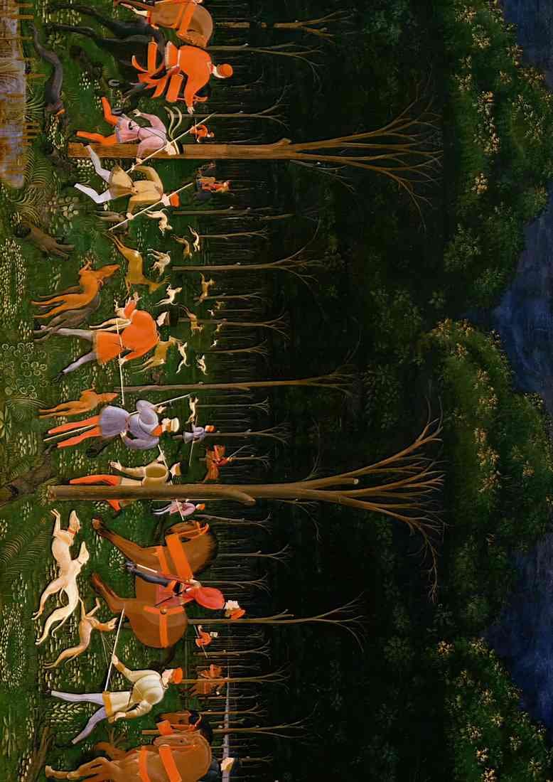 Uccello Paolo The Hunt In The Forest 2021 crop SHARP A4 Photo Print