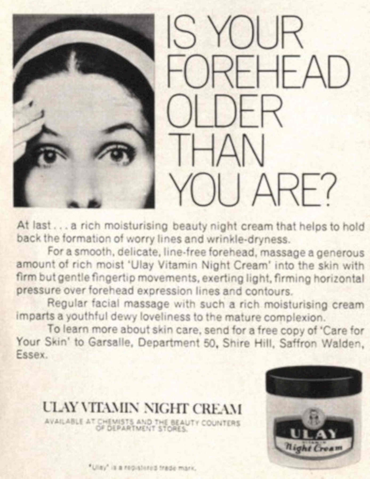 Ulay Vitamin Cream 1950s Vintage Retro Advert Poster