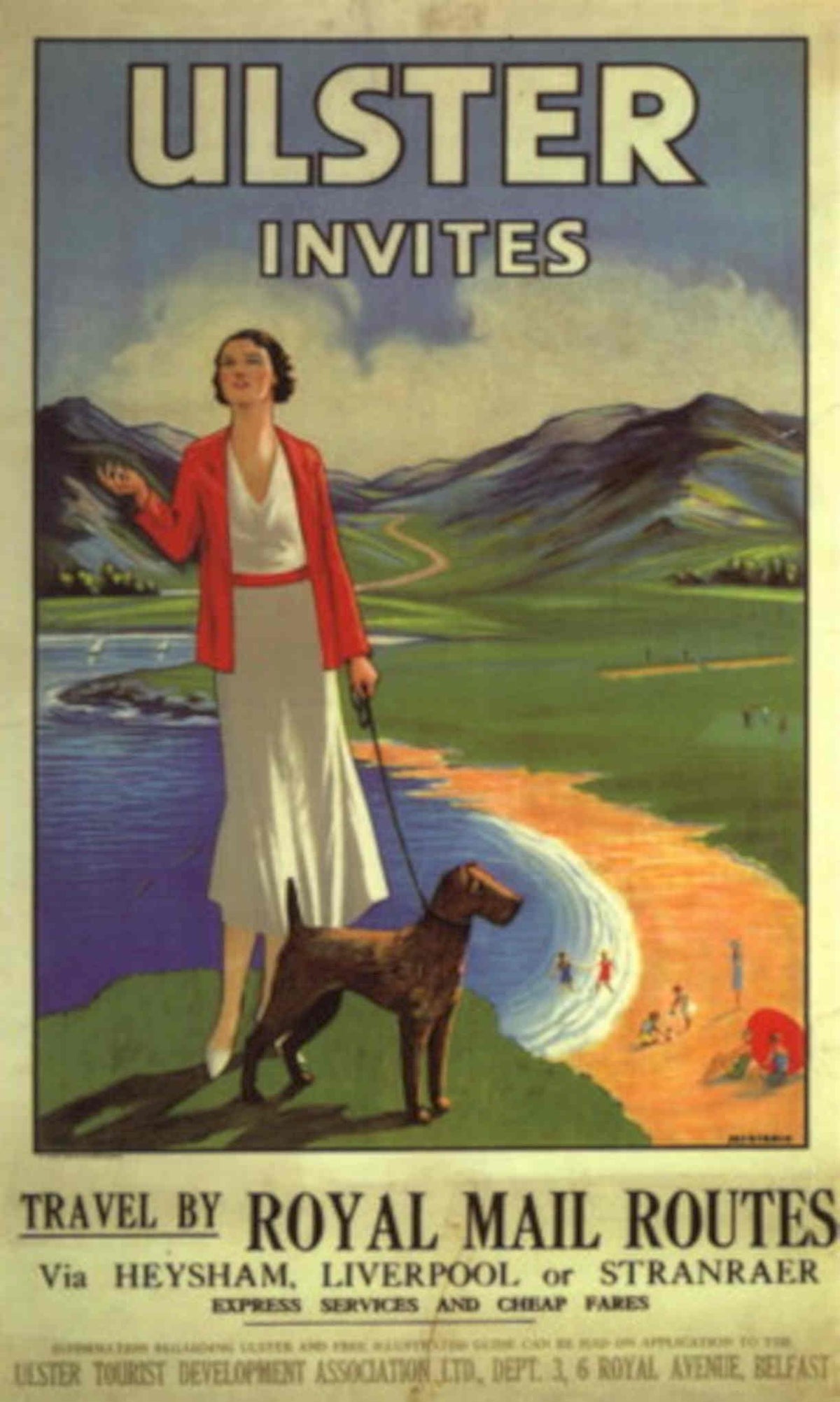 Ulster Travel Poster 1930s Vintage Retro Advert Poster