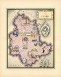 Umbria Map 1931 Vintage Retro Advert Poster