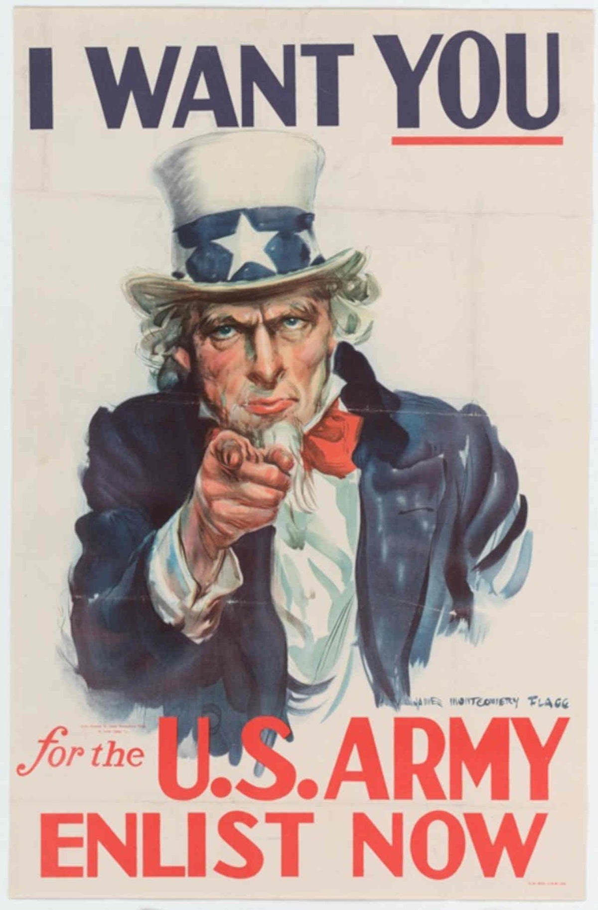 Uncle Sam Army 2 American World War II Advert Poster
