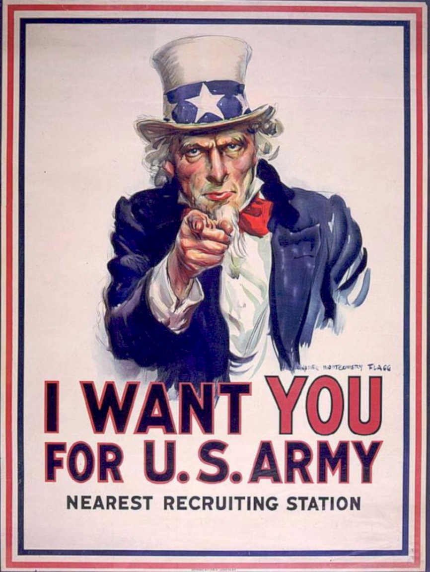Uncle Sam Army 2 Vintage Retro Advert Ads A4 Photo Print