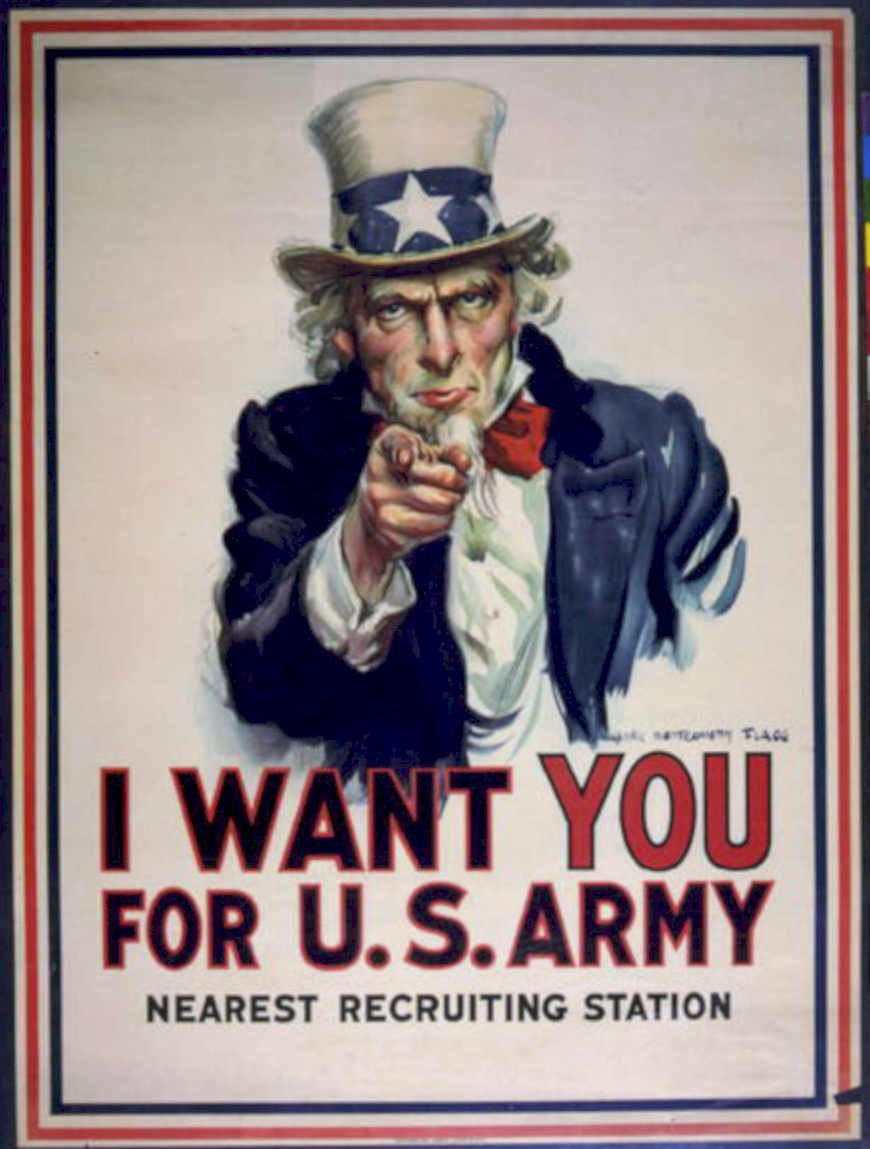 Uncle Sam Army 4 Vintage Retro Advert Poster A4 Photo Print