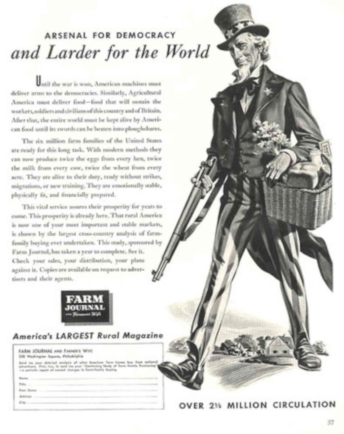 Uncle Sam Arsenal 1940s Vintage Retro Advert Poster