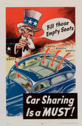 Uncle Sam Car American World War II Advert Poster