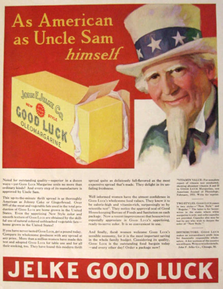 Uncle Sam Margarine Vintage Retro Advert Ads A4 Photo Print