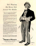 Uncle Sam Money 1950s Vintage Retro Advert Poster