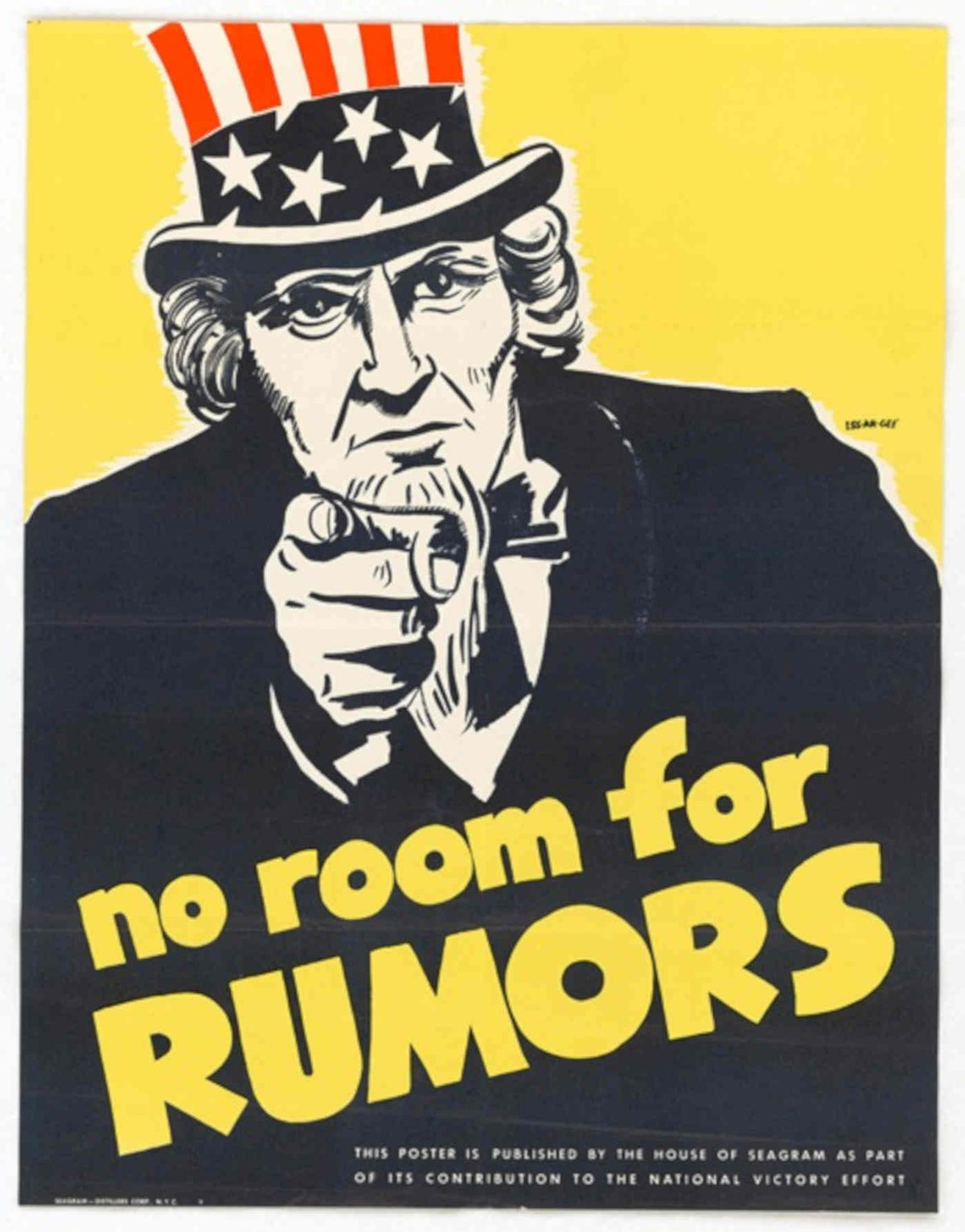 Uncle Sam Rumors American World War II Advert Poster