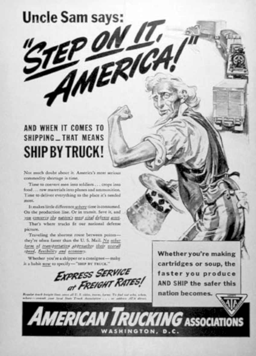 Uncle Sam Trucks 1 Vintage Retro Advert Ads A4 Photo Print
