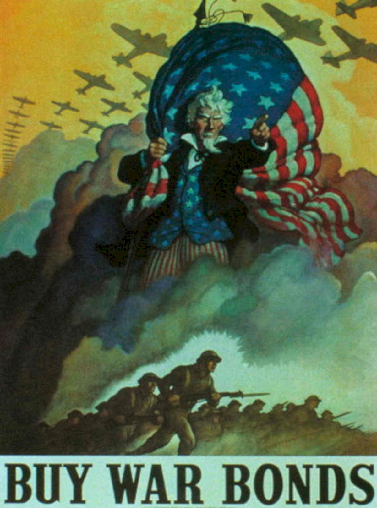 Uncle Sam War 1940s Vintage Retro Advert Poster